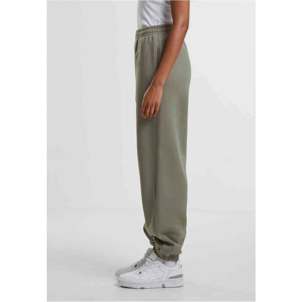 Urban Classics - Fluffy Dames joggingbroek - Olijfgroen